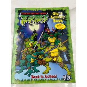 VTG TMNT Teenage Mutant Ninja Turtles Giant Activity Book Back in Action 2003